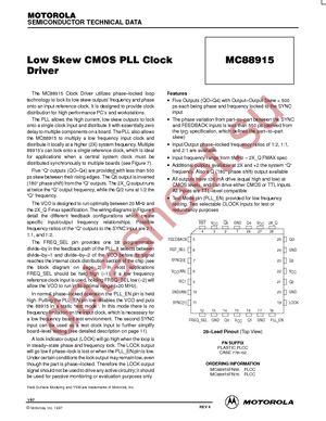 MC88915FN55 datasheet  